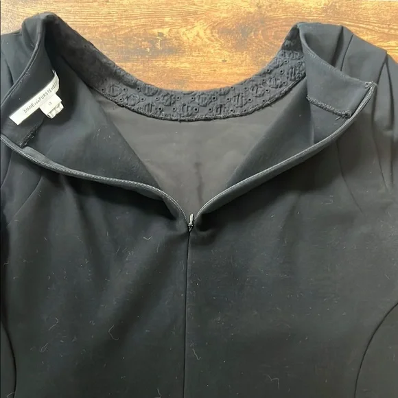 Diane Von Furstenberg Black Eyelet Dress - Picture 7 of 7